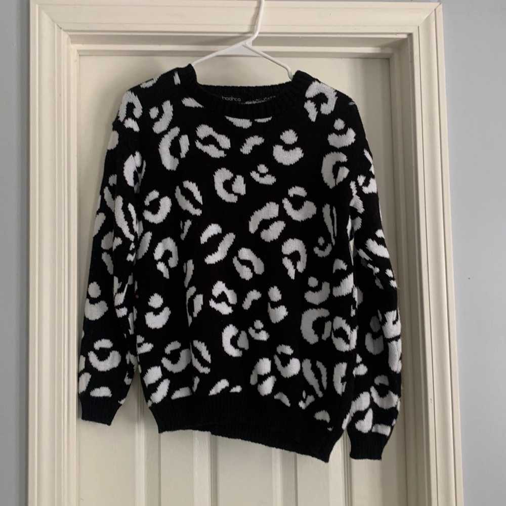 Black Leopard Chunky Sweater